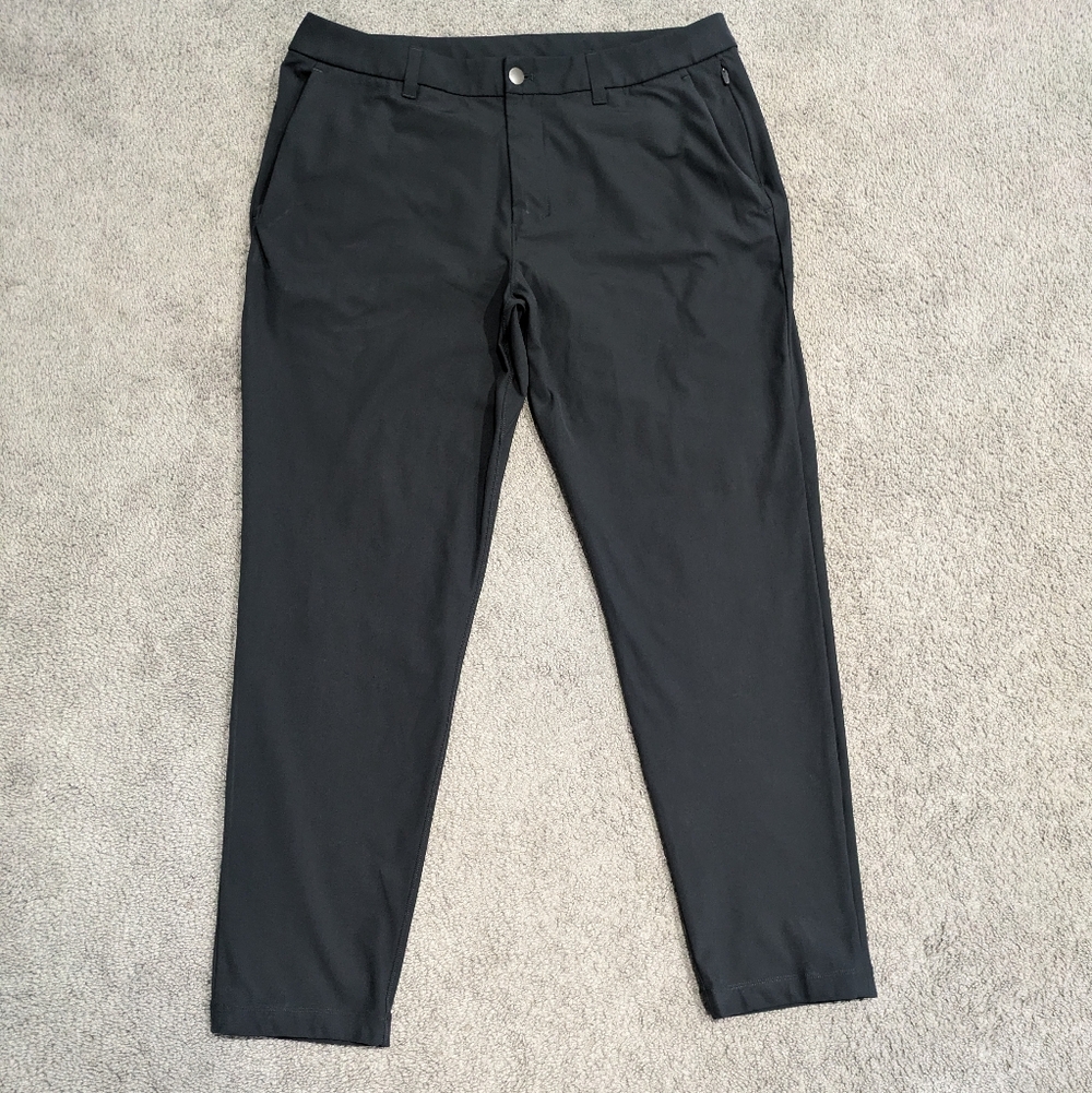 Lululemon Mens 36x30 ABC Slim Fit 5 Pocket Dark Gray Pants Trouser Chino LM5AO4S